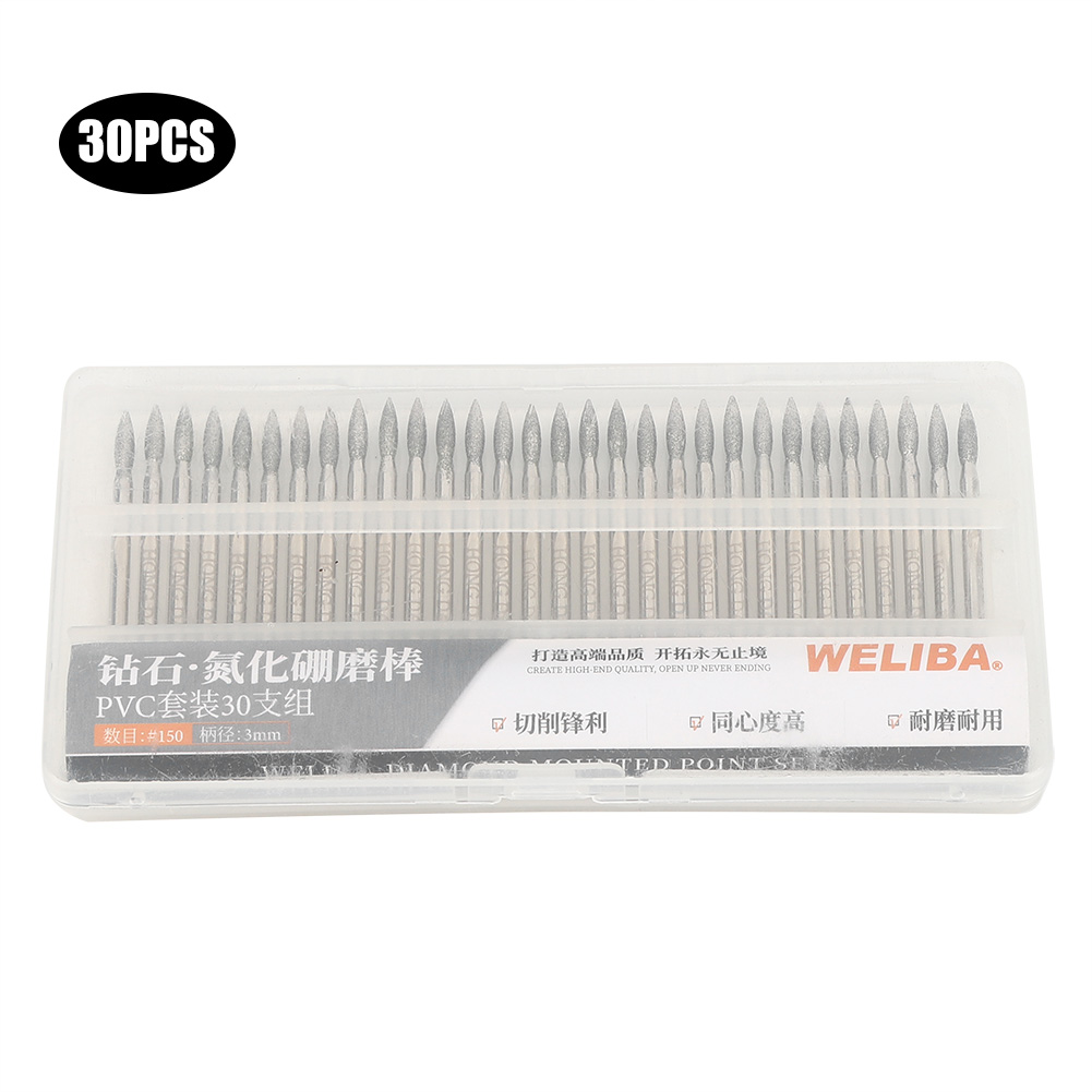 Cnc Bits - 30 szt. Frezów diamentowych o gradacji