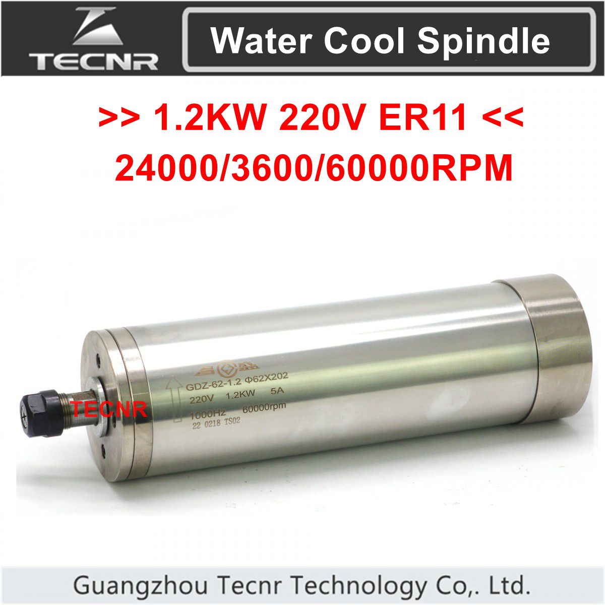 Water Cooled Spindle - Silnik wrzeciona chłodzony wodą 1.2KW do