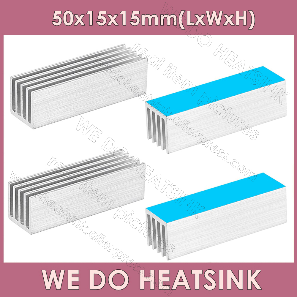 Aluminium Extrusion - ROBIEMY RADIATOR 50x15x15mm bez lub z