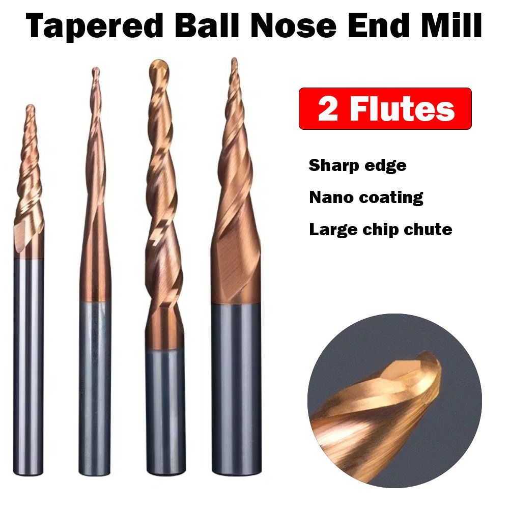 End Mill Set - HRC55 Frezy walcowo-czołowe z końcówką kulistą