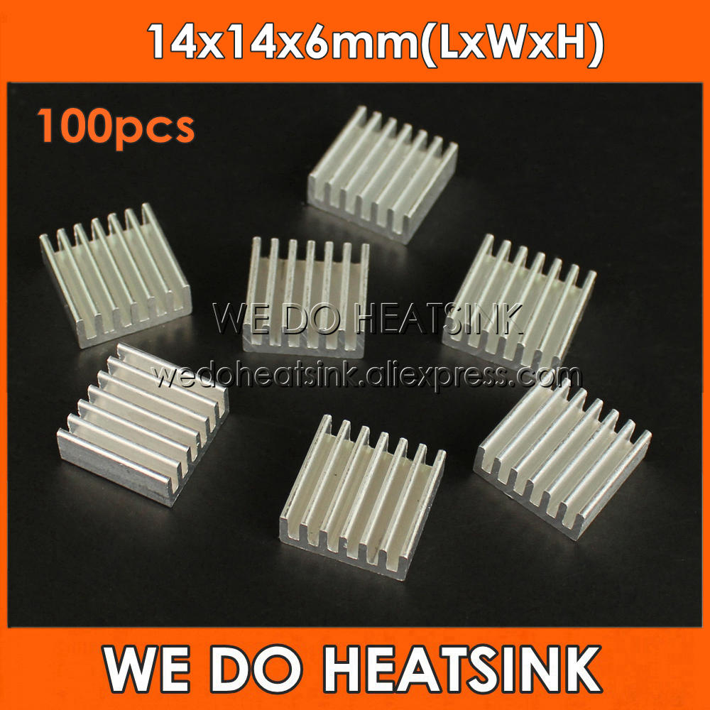 Aluminium Extrusion - Robimy Radiator 100 sztuk 14x14x6mm wytłaczane