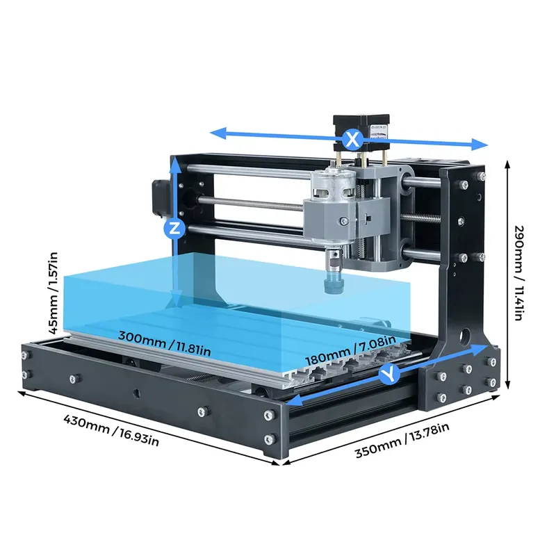 Frezarka CNC TWOTREES 3018, st – 3018 Aluminium Cnc recenzja i cena