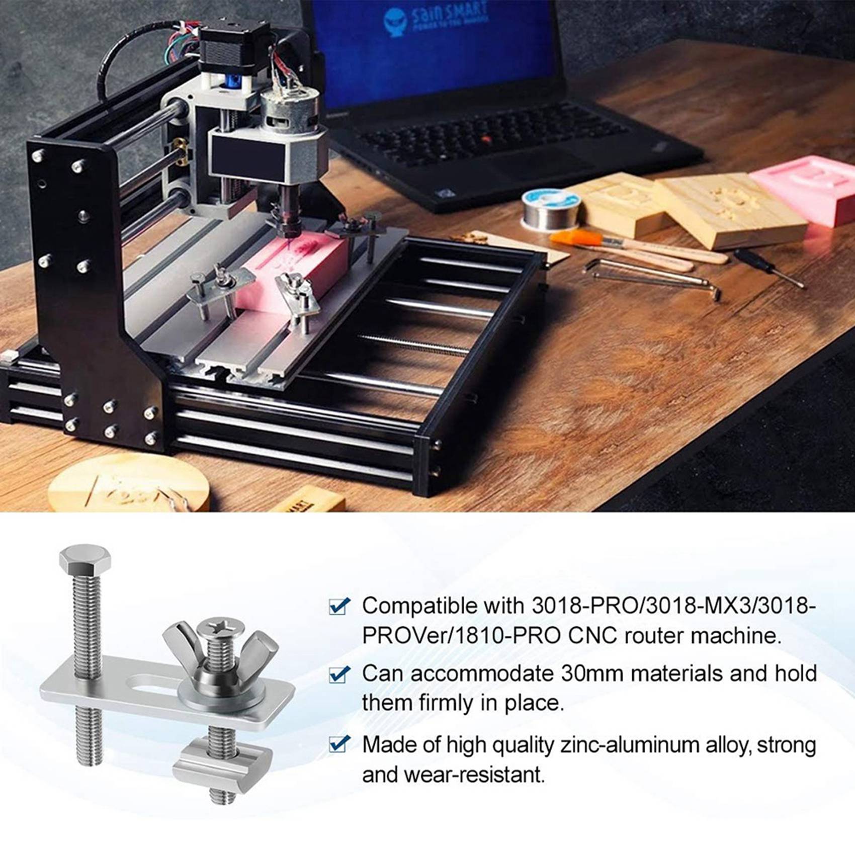 Zestaw zacisków do szyn T A19F – 3018 Cnc recenzja i cena